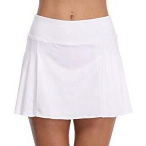 Tommy Bahama Womens White Pleated Skort Size L Golf Quick Dry Stretch UPF 50 NWT